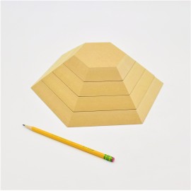 Hexagon Pottery Form Stack (4 Piece)